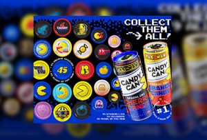 AMP unique cans for 45 years of PAC-MAN